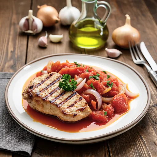 Chicken Breast Steak with Tomato Stew