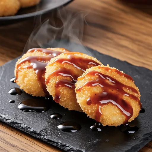 Hanpen Tsukune with Sweet Soy Sauce