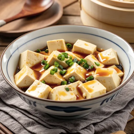 Simple Diet Steamed Soft Tofu and Egg