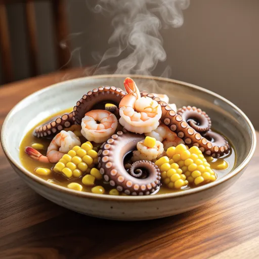 Seafood and Corn Ajillo