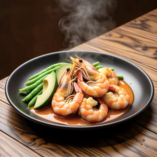 Spicy Mayo Stir-fried Avocado and Shrimp