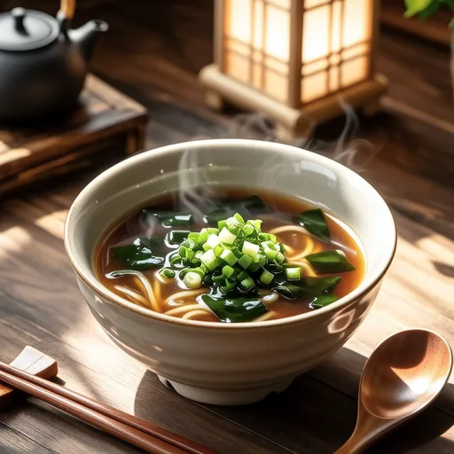Negi and Wakame Miso Soup