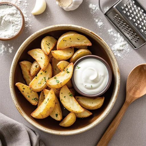 Herb Potatoes with Yogurt Sauce