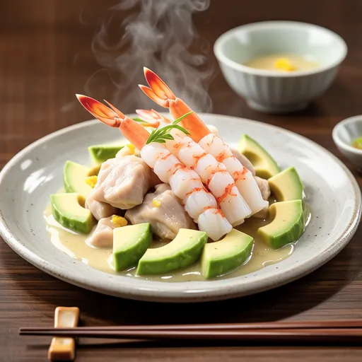 Steamed Chicken and Avocado with Yuzu Mayo