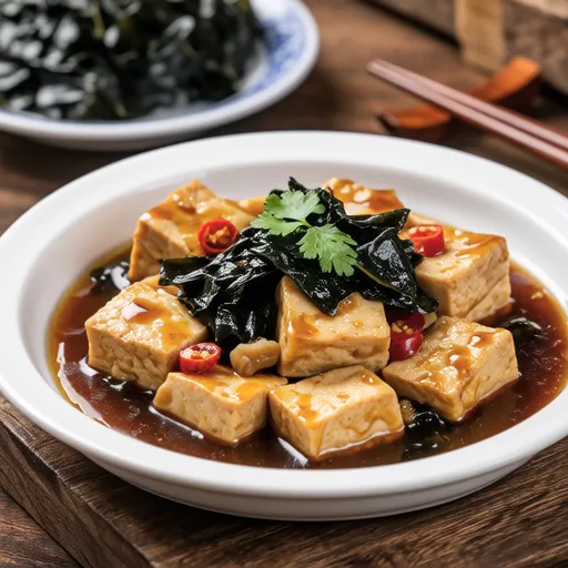 Braised Tofu with Perilla Leaves