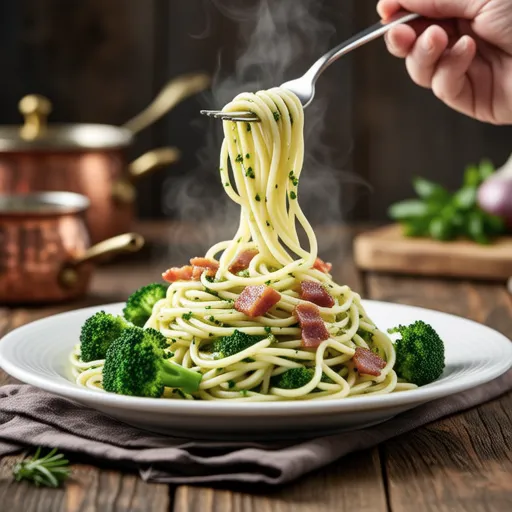 Broccoli and Salted Kelp Cream Pasta