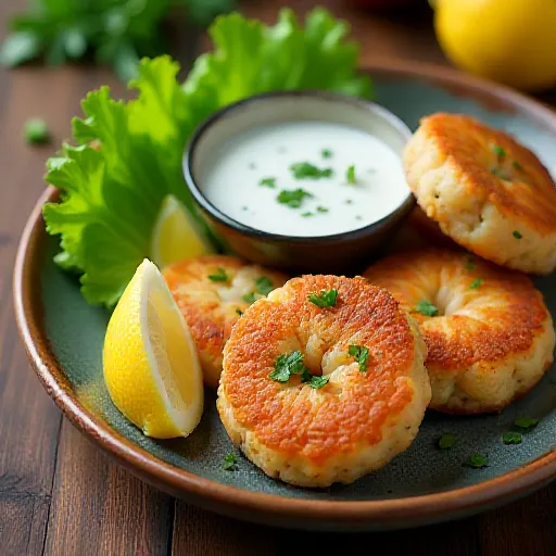 Shrimp Fritters with Yogurt Sauce