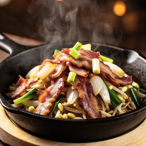 Bacon Stir-fried Bean Sprouts