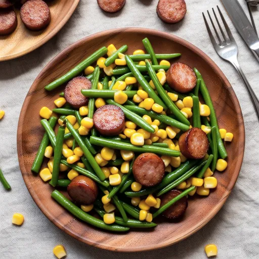 Moroccan Green Beans and Corn with Butter