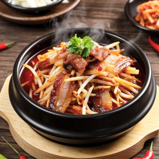 Spicy Stir-fried Pork with Bean Sprouts