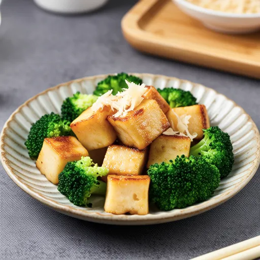 Broccoli and Hanpen with Yuzu Pepper Mayo