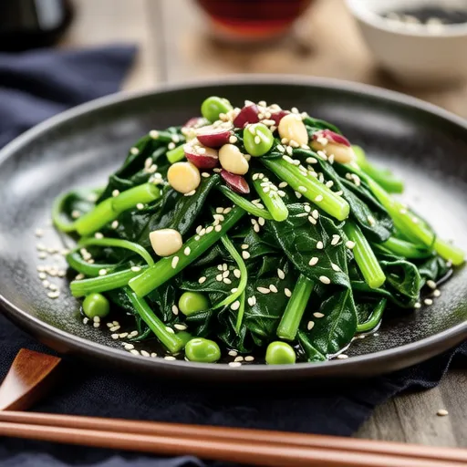 Spinach and Bean Sprout Ume Namul