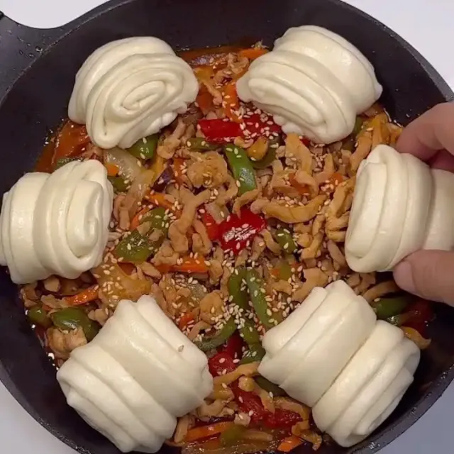 고추잡채와 꽃빵