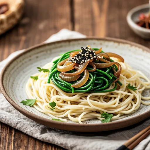 Japanese-style Pasta with Watercress and Shirasu