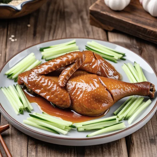 Crispy Chicken Skin with Peking Duck Style Sauce