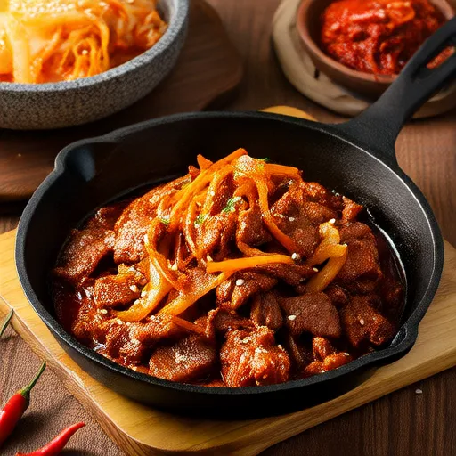 辛い豚肉炒め
