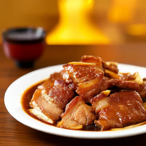Schweinefleisch mit Ingwer gebraten