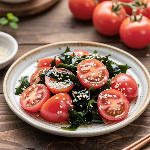 Tomato and Myoga Wakame Salad
