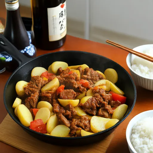 Жареная свинина с картофелем
