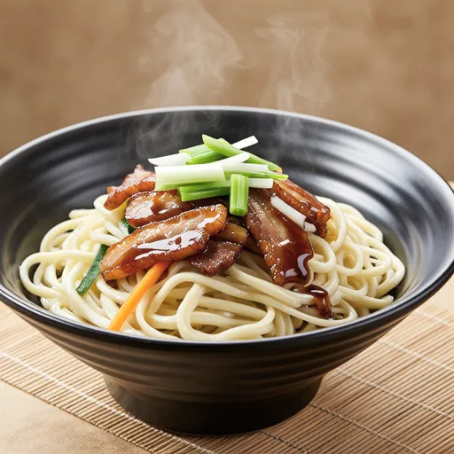 Stir-fried Udon with Pea Shoots and Pork
