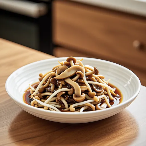 Shimeji and Pea Sprout Namul