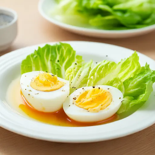 Insalata semplice con uova e lattuga