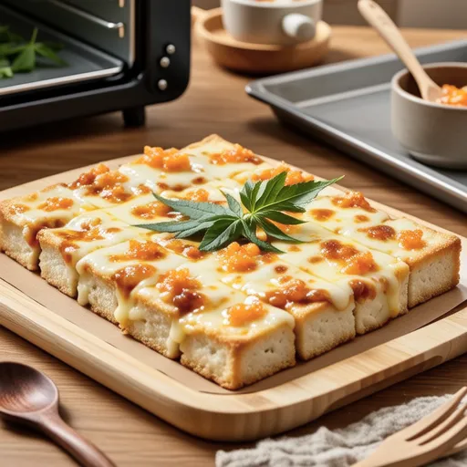 Grilled Thick Fried Tofu with Cod Roe Mayo Cheese