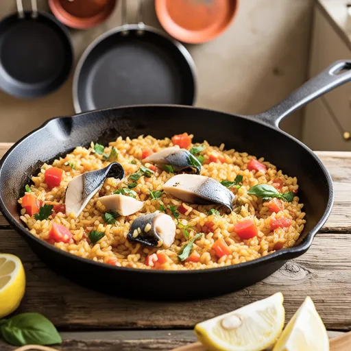 Saba and Tomato Paella-style Rice