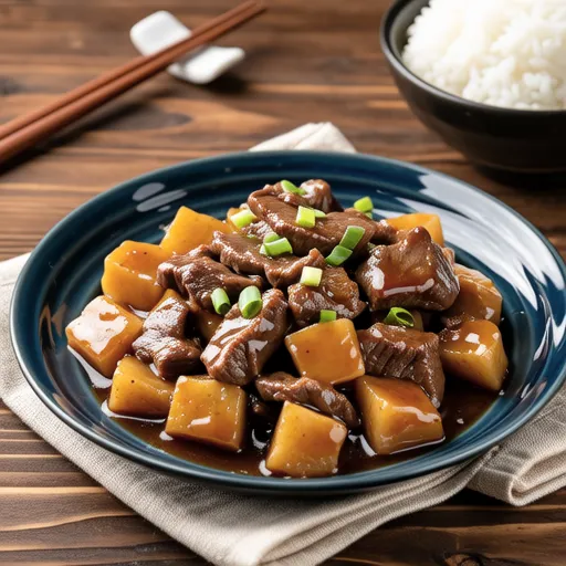 Sautéed Taro and Beef with Spicy Sauce