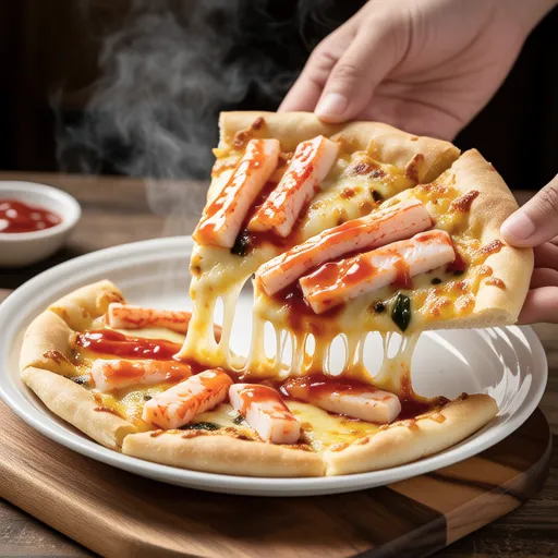 Rice Pizza with Tteokgalbi