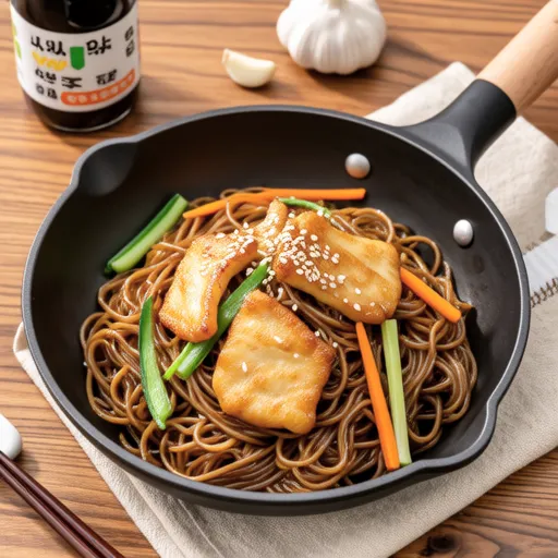 Stir-fried Glass Noodles with Fish Cake (Eomuk Japchae)