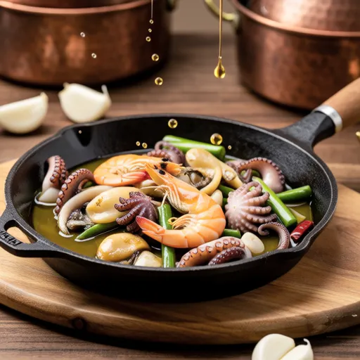 Seafood and Bamboo Shoots Ajillo