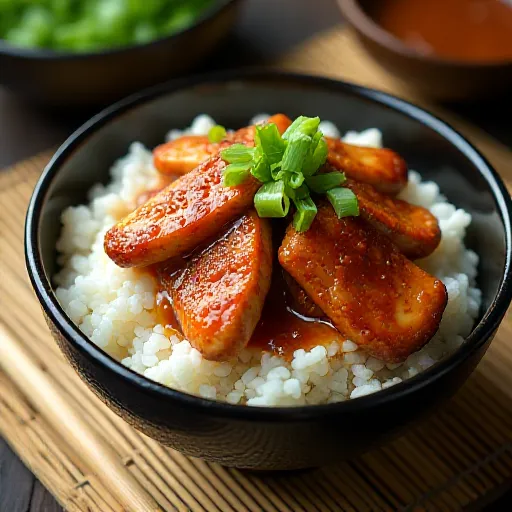 Tigela de Frango Teriyaki Estilo Japonês