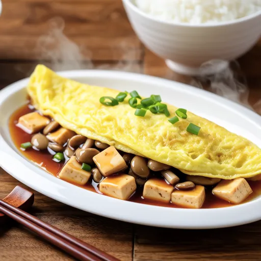 Nameko Ankake Omelette