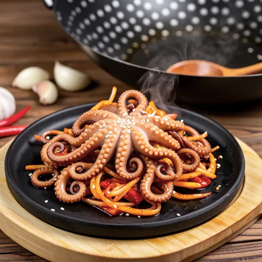 Stir-fried Octopus with Bean Sprouts