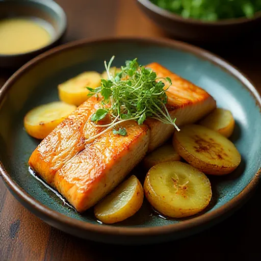 Salmon and Potato Butter Ponzu Stir-fry