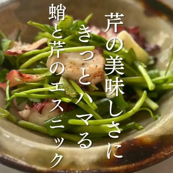 タコとせりのエスニックサラダ