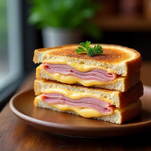 Sándwich de jamón y queso