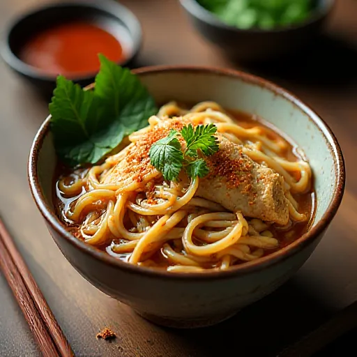 Chicken Nanban Soba with Plenty of Seri