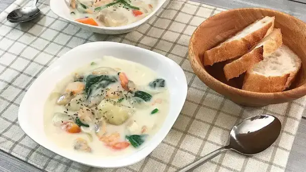 シーフードミックスで時短！濃厚クリームシチュー