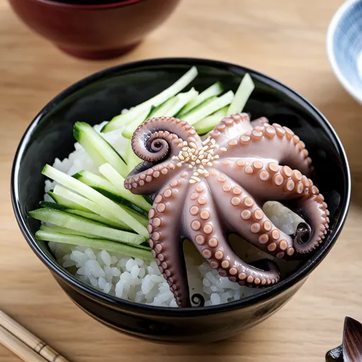Seafood Chirashi Sushi with Octopus and Scallops