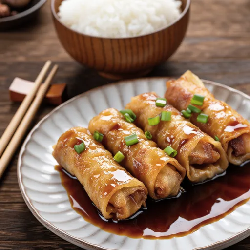 Deep-fried Eggplant Wrapped in Pork