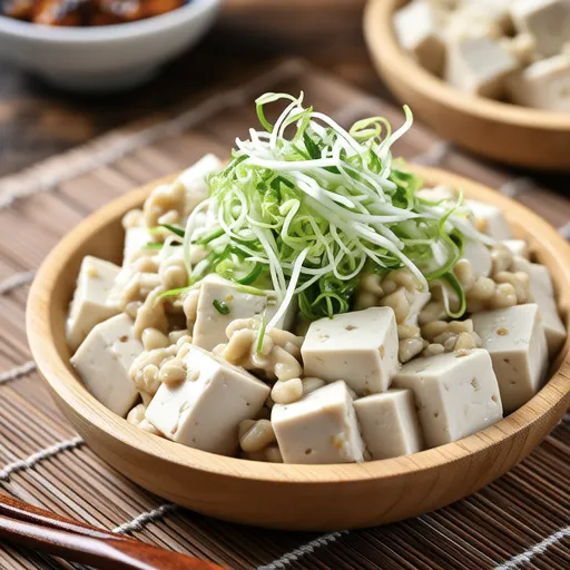 Kaiware and Mentaiko Tofu Salad