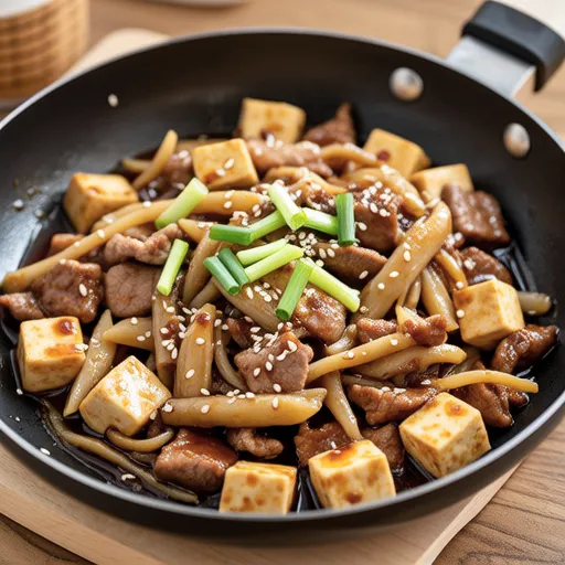 Enoki and Atsuage Pork Kimchi Stir-fry