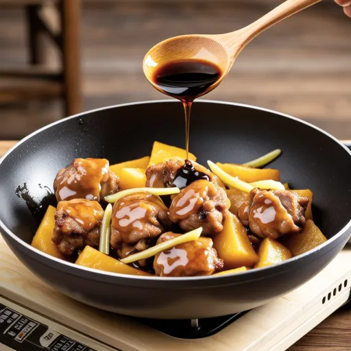 Honey Ginger Stir-fried Chicken and Sweet Potato