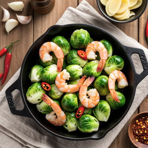 Stir-fried Brussels Sprouts with Shrimp