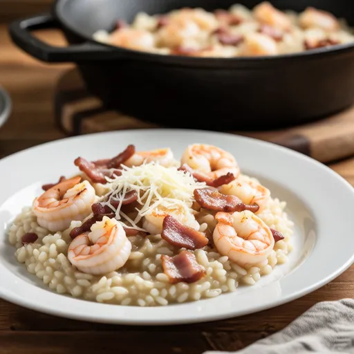 Bacon Shrimp Cream Risotto