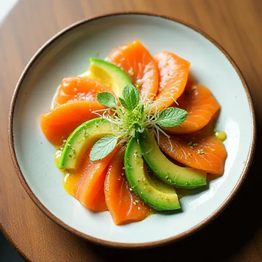 Salmon and Avocado Carpaccio