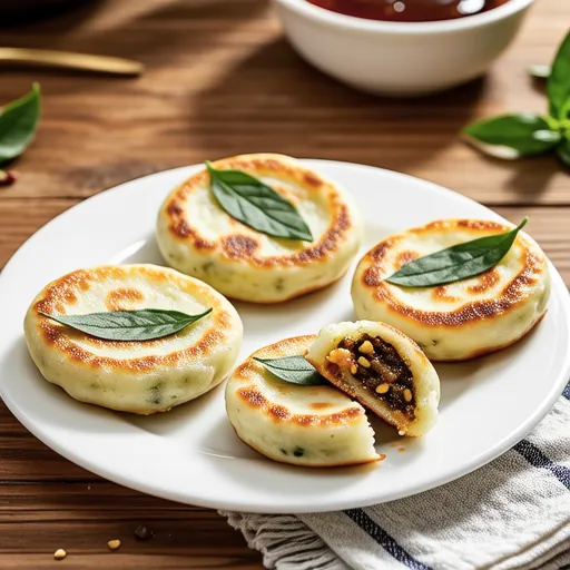 Spam Perilla Leaf Pancakes