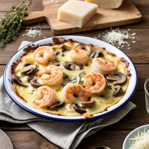 Shrimp Lasagna-style Gratin